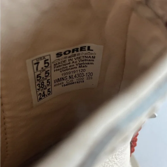New Sorel Natural Seasalt Waterproof Leather Lug Outsole Chelsea Boots size 7.5 - Picture 12 of 14